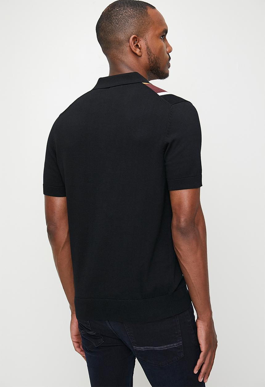 Ben Sherman - Vertical Stripe Polo - Black