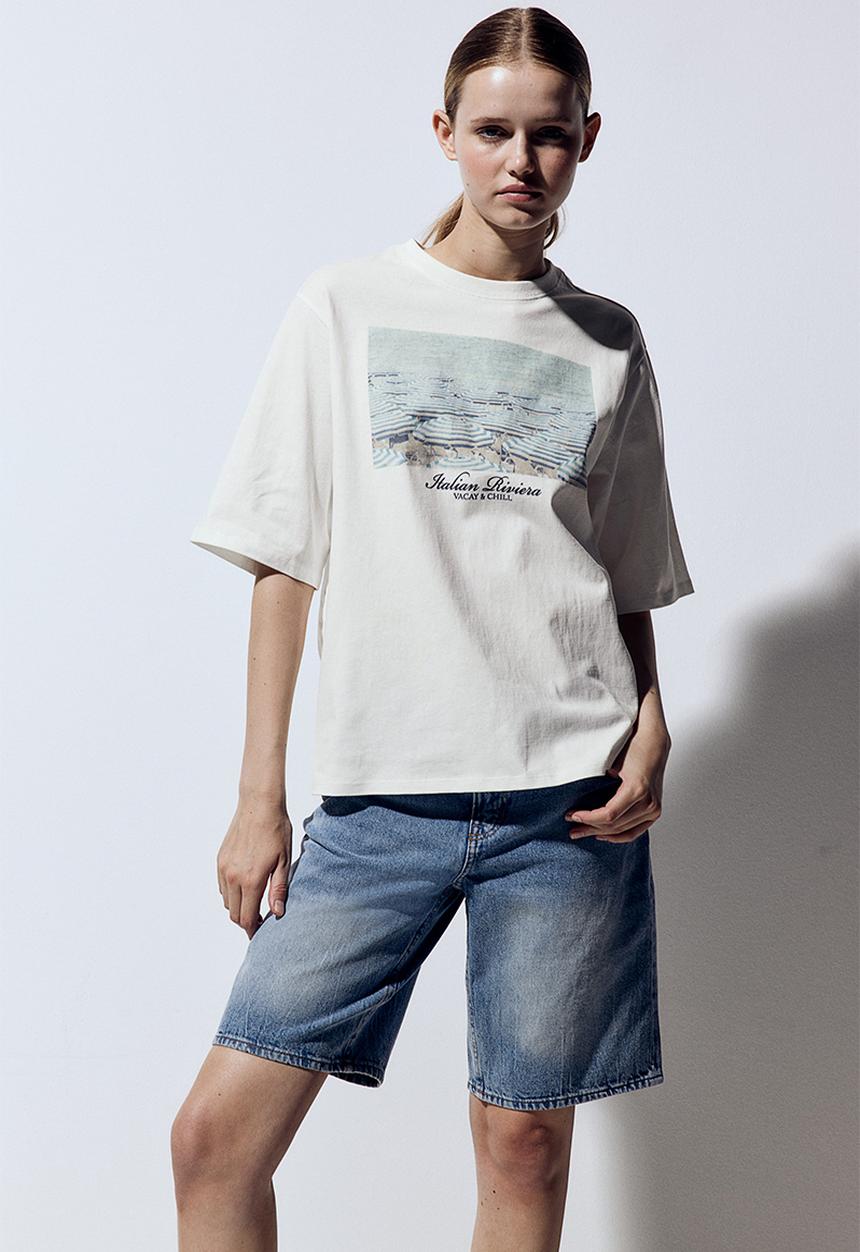 H&M - Oversized T-shirt - white