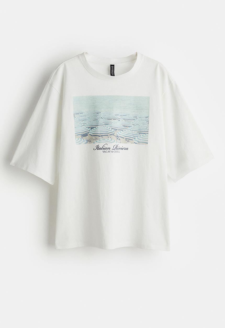 H&M - Oversized T-shirt - white