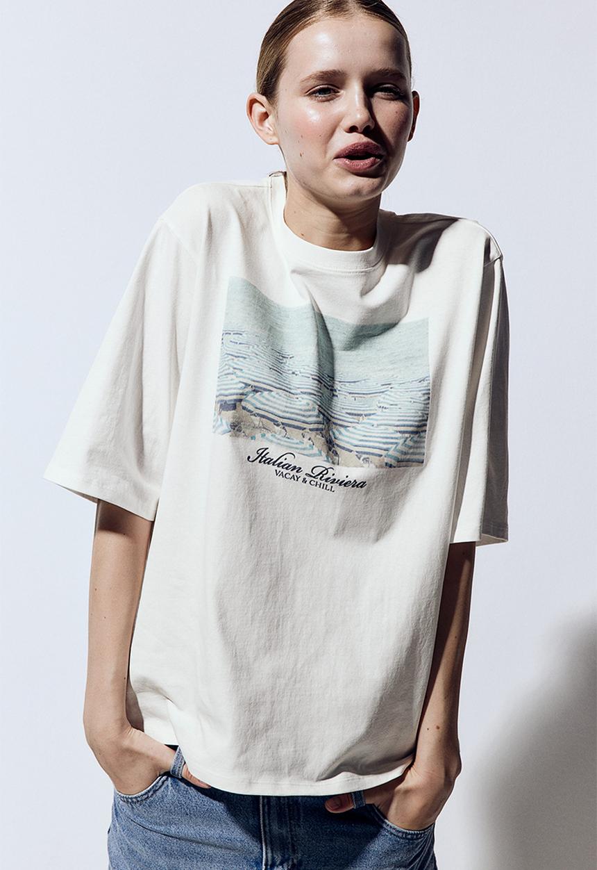 H&M - Oversized T-shirt - white