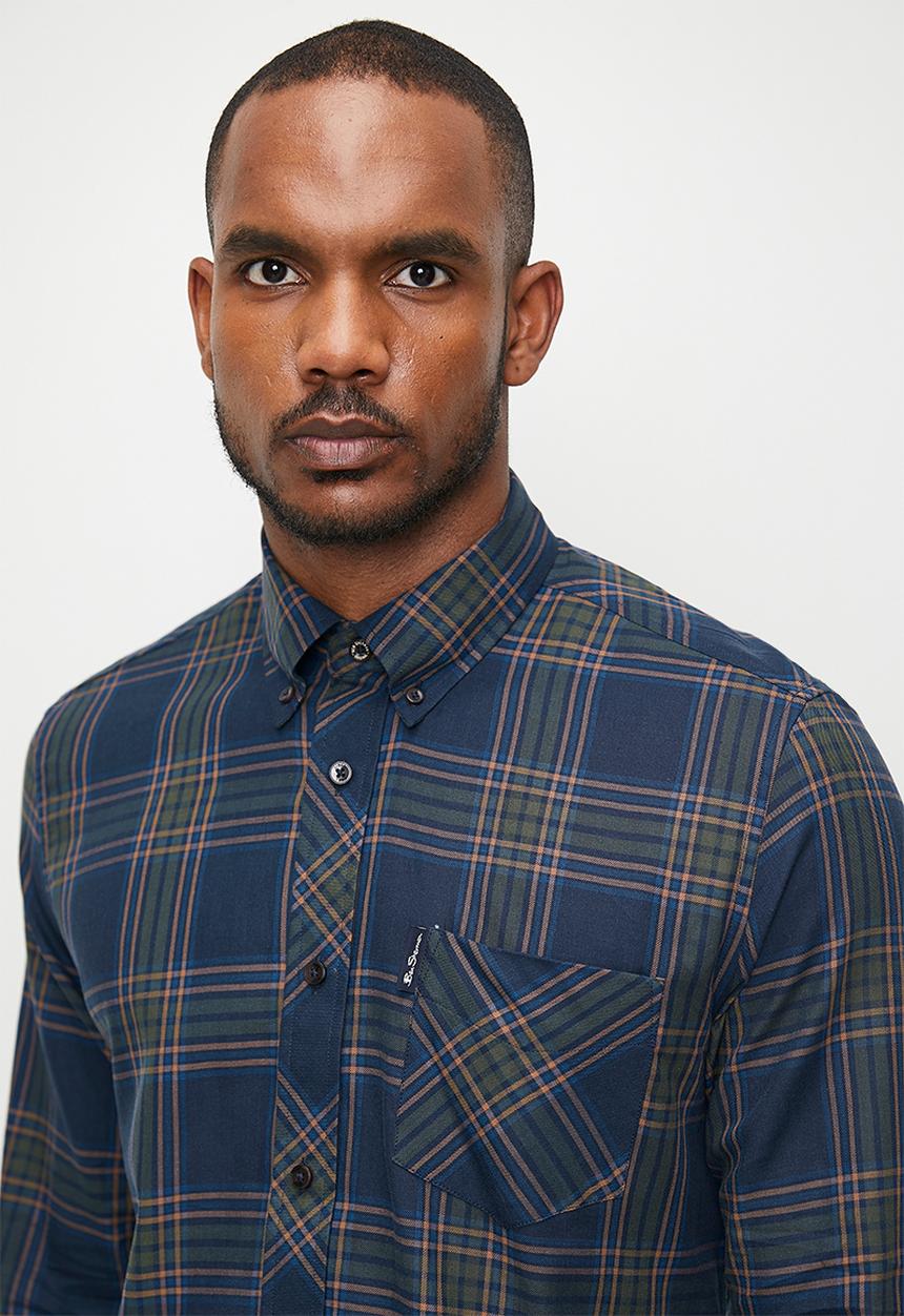 Ben Sherman - Grid Check L/S - Dark Navy