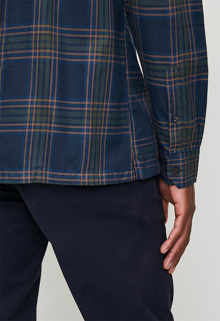 Ben Sherman - Grid Check L/S - Dark Navy