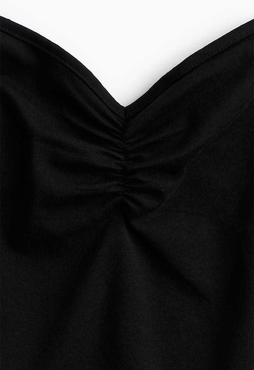 H&M - Cropped strappy top - black