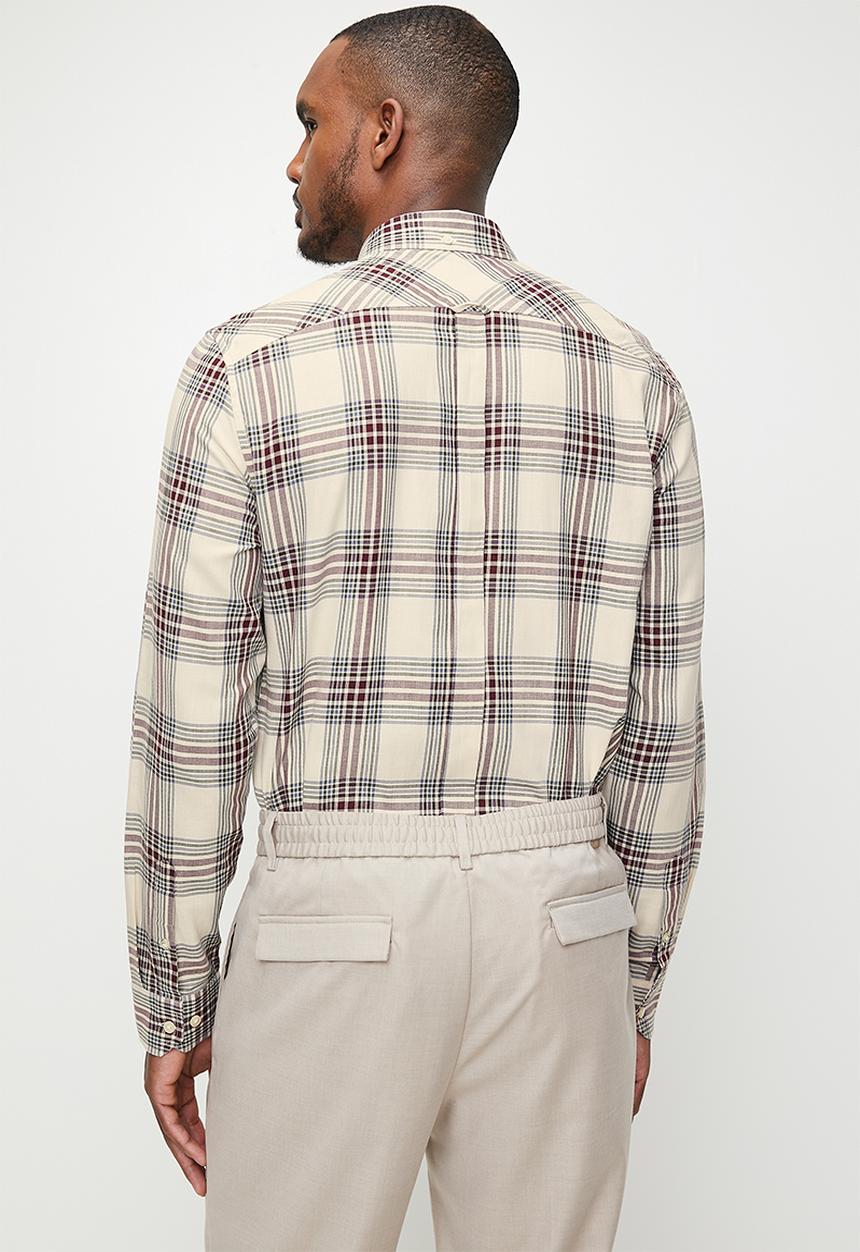 Ben Sherman - Grid Check L/S - Fog
