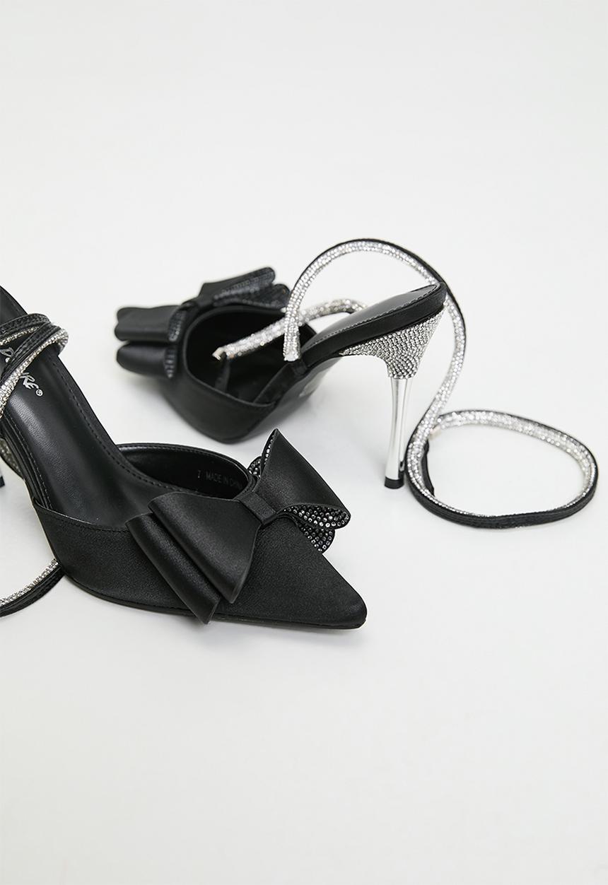 Public Desire - Angelic ankle strap heel - black