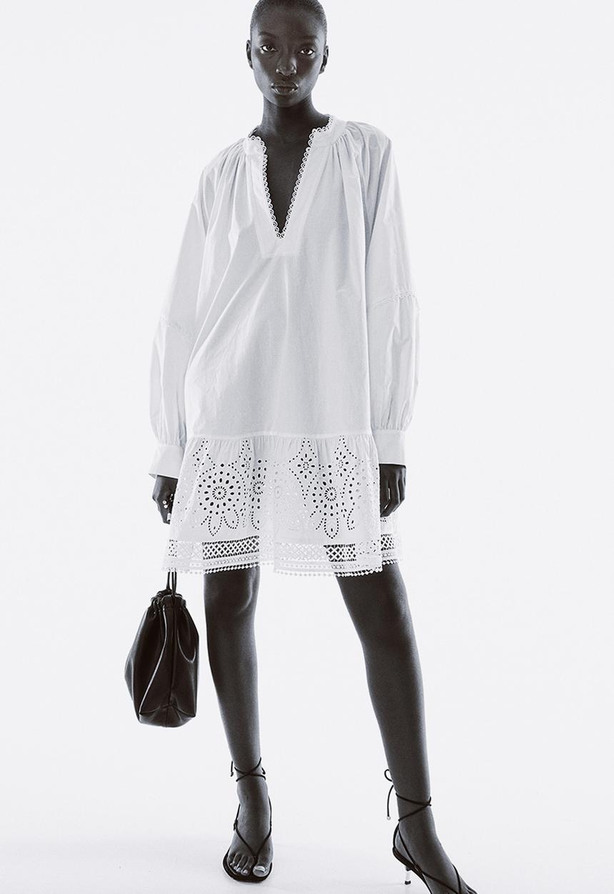 H&M - Broderie anglaise dress - white