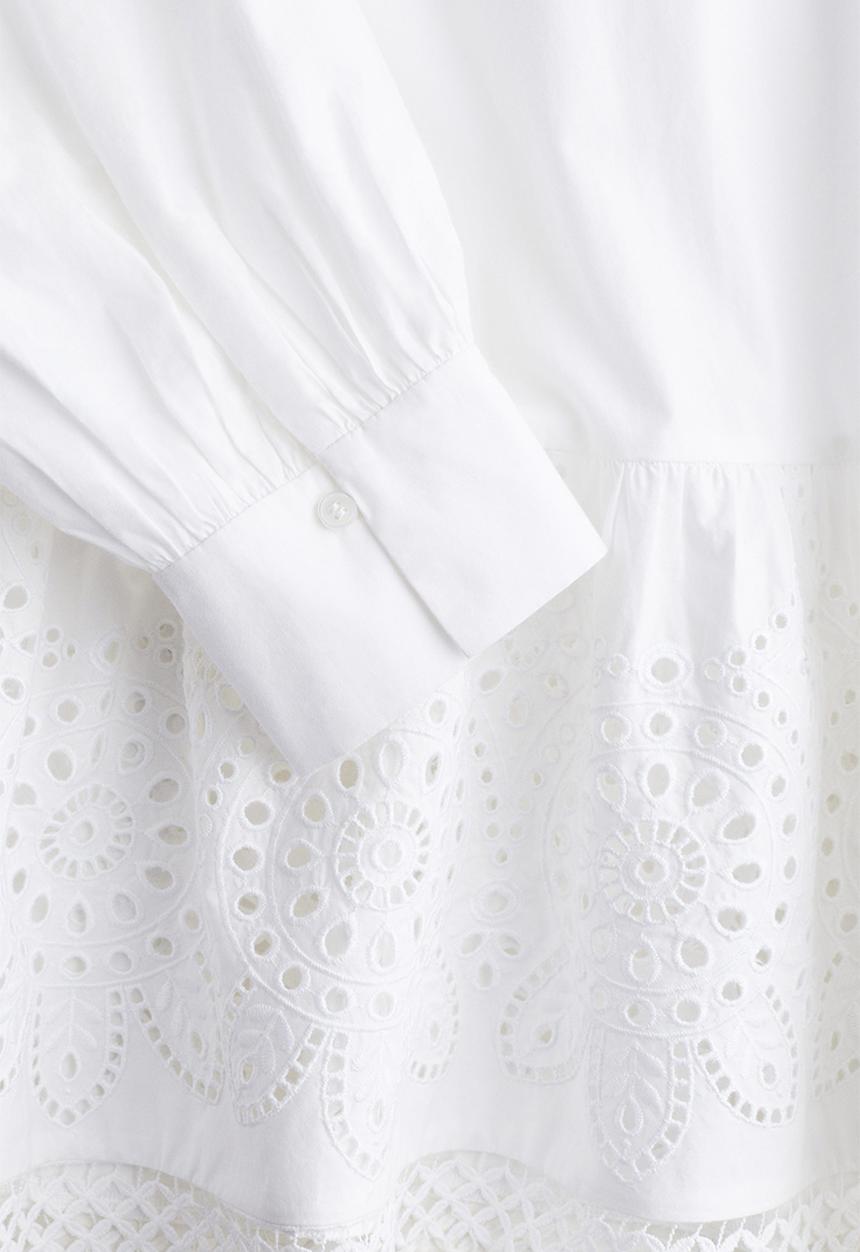H&M - Broderie anglaise dress - white