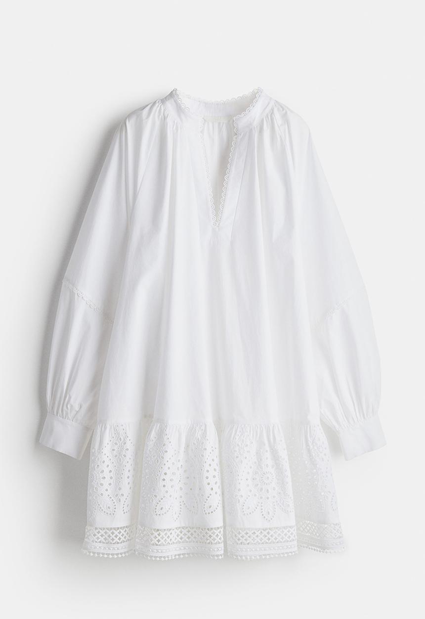 H&M - Broderie anglaise dress - white