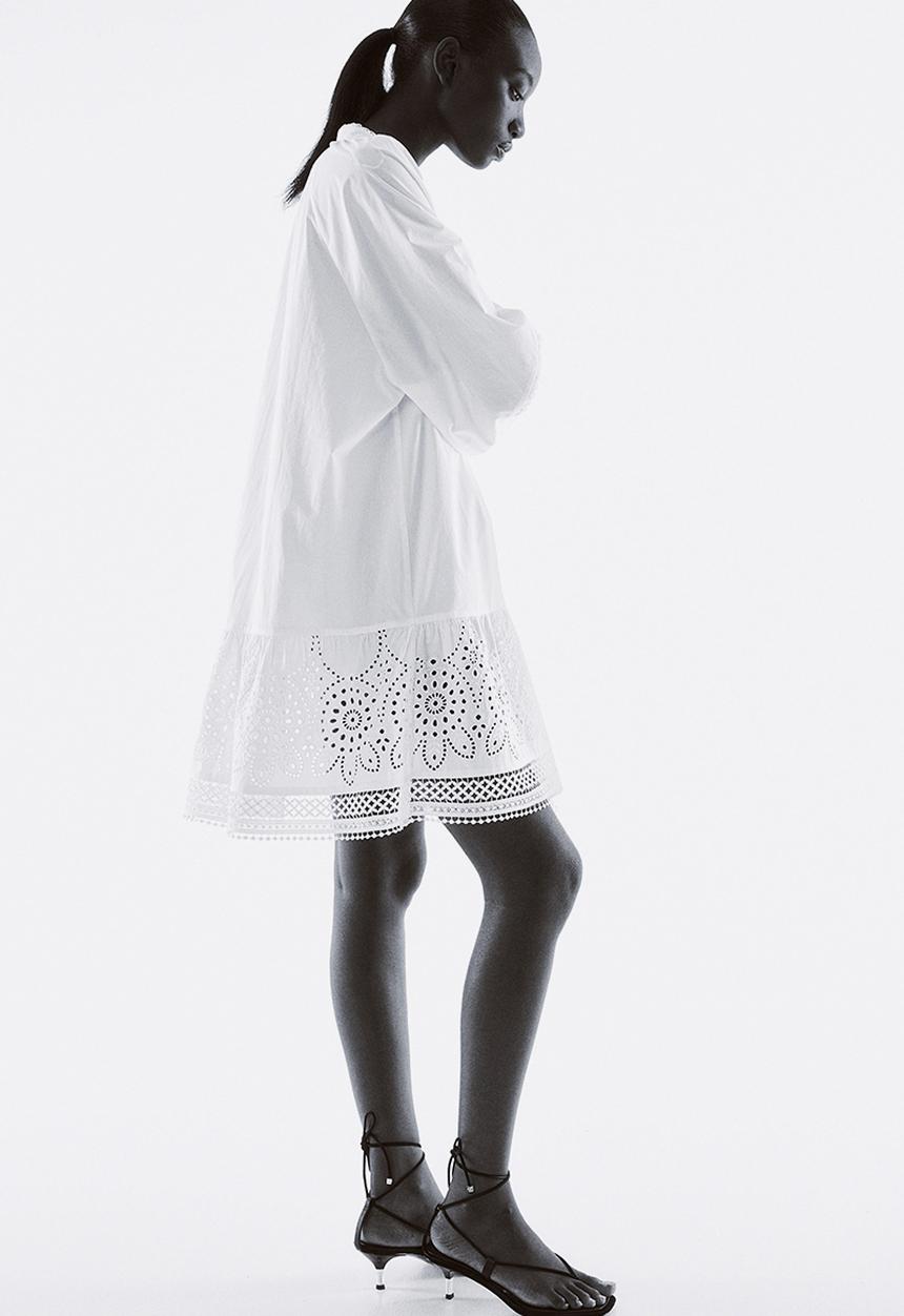 H&M - Broderie anglaise dress - white