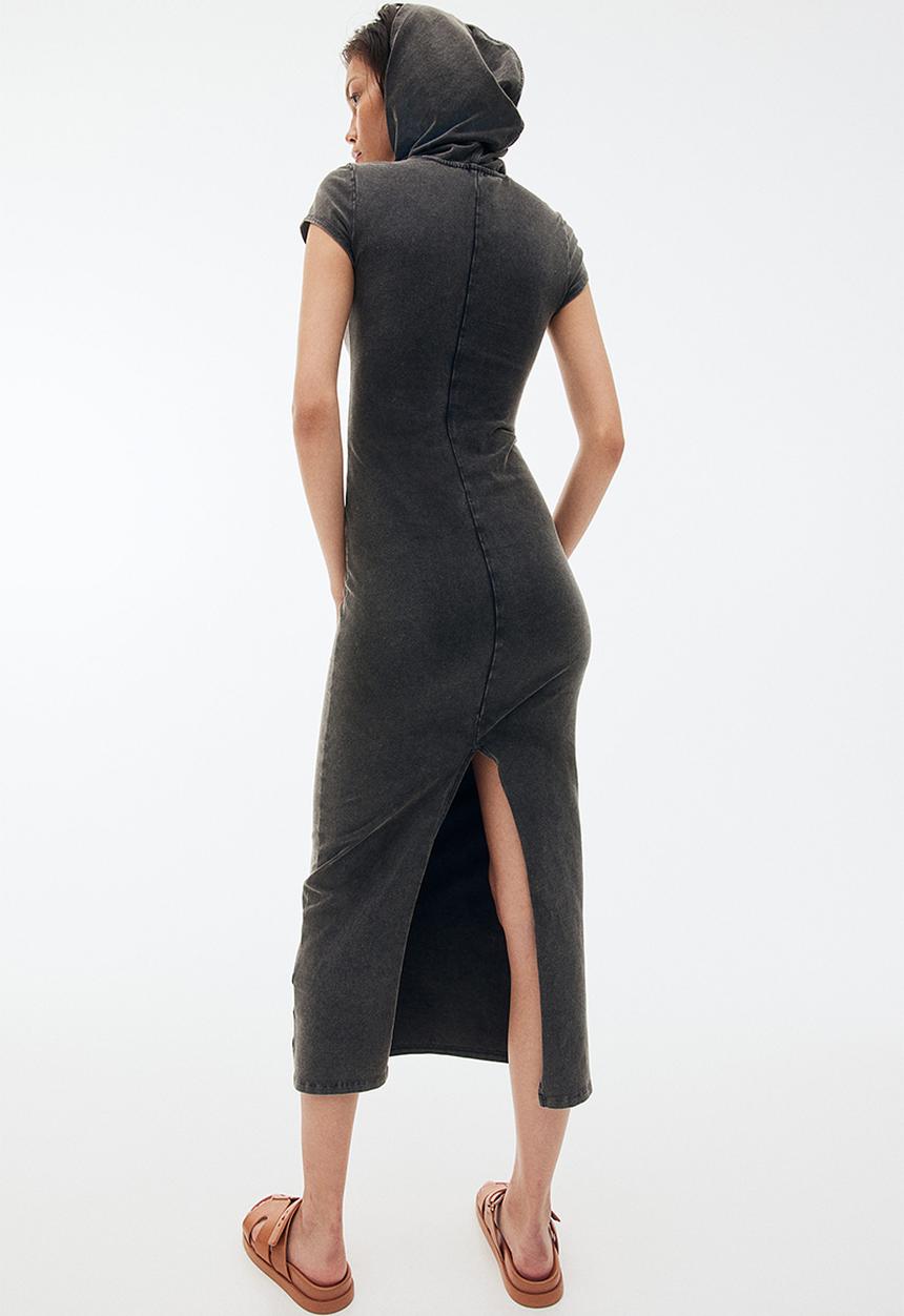 H&M - Hooded bodycon dress - black