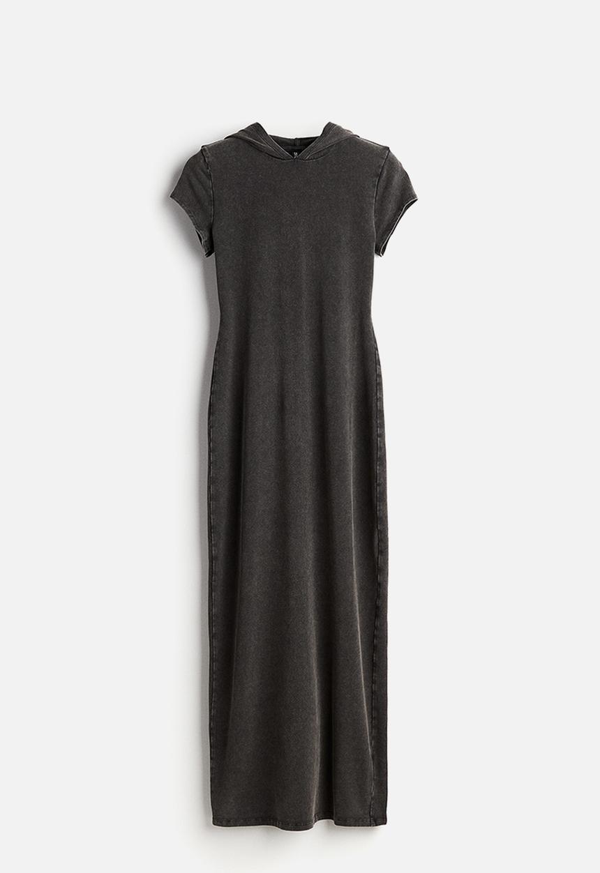 H&M - Hooded bodycon dress - black