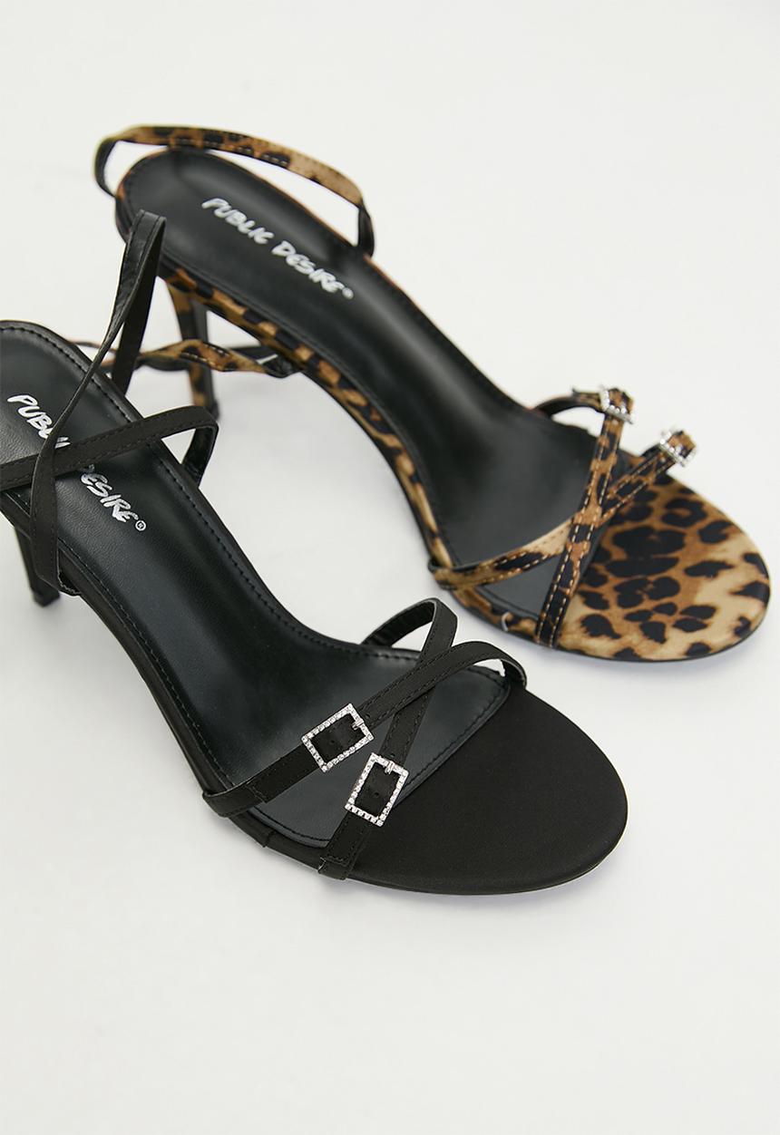 Public Desire - Jenna WF strappy heel - black