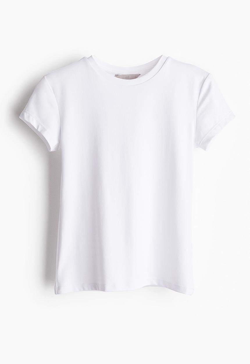 H&M - Fitted T-shirt - white