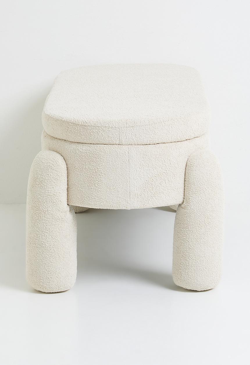 Sixth Floor - Persephone storage bench-platinum