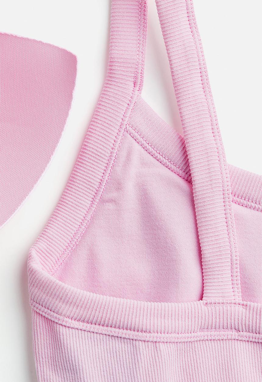 H&M - Drymove™ light support sports bra - light pink