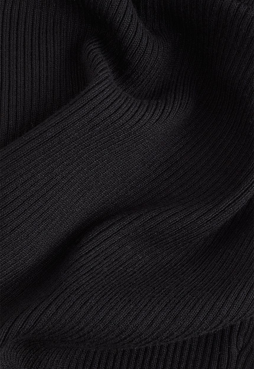 H&M - Rib-knit strappy top - black