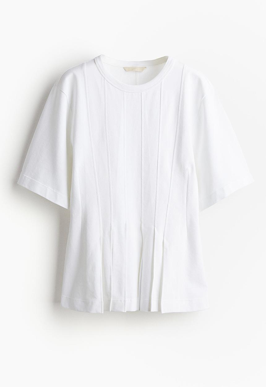 H&M - Waisted t-shirt - white