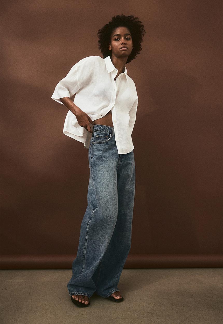 H&M - Linen shirt - white