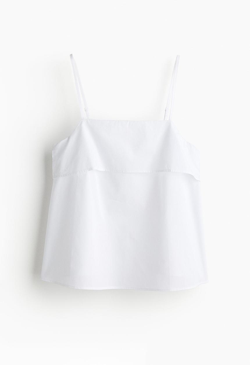 H&M - A-line strappy top - white