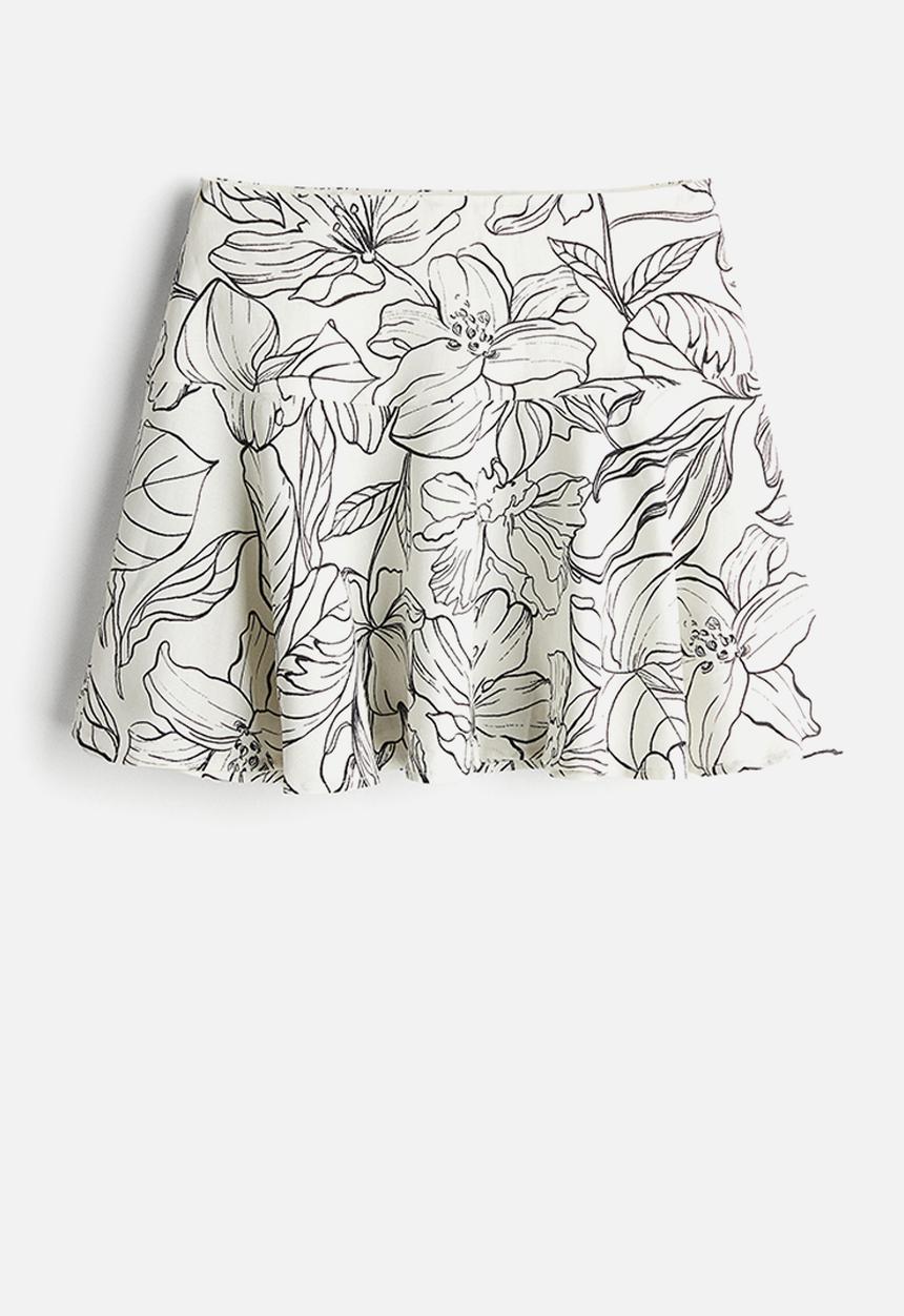 H&M - Flared mini skirt - white