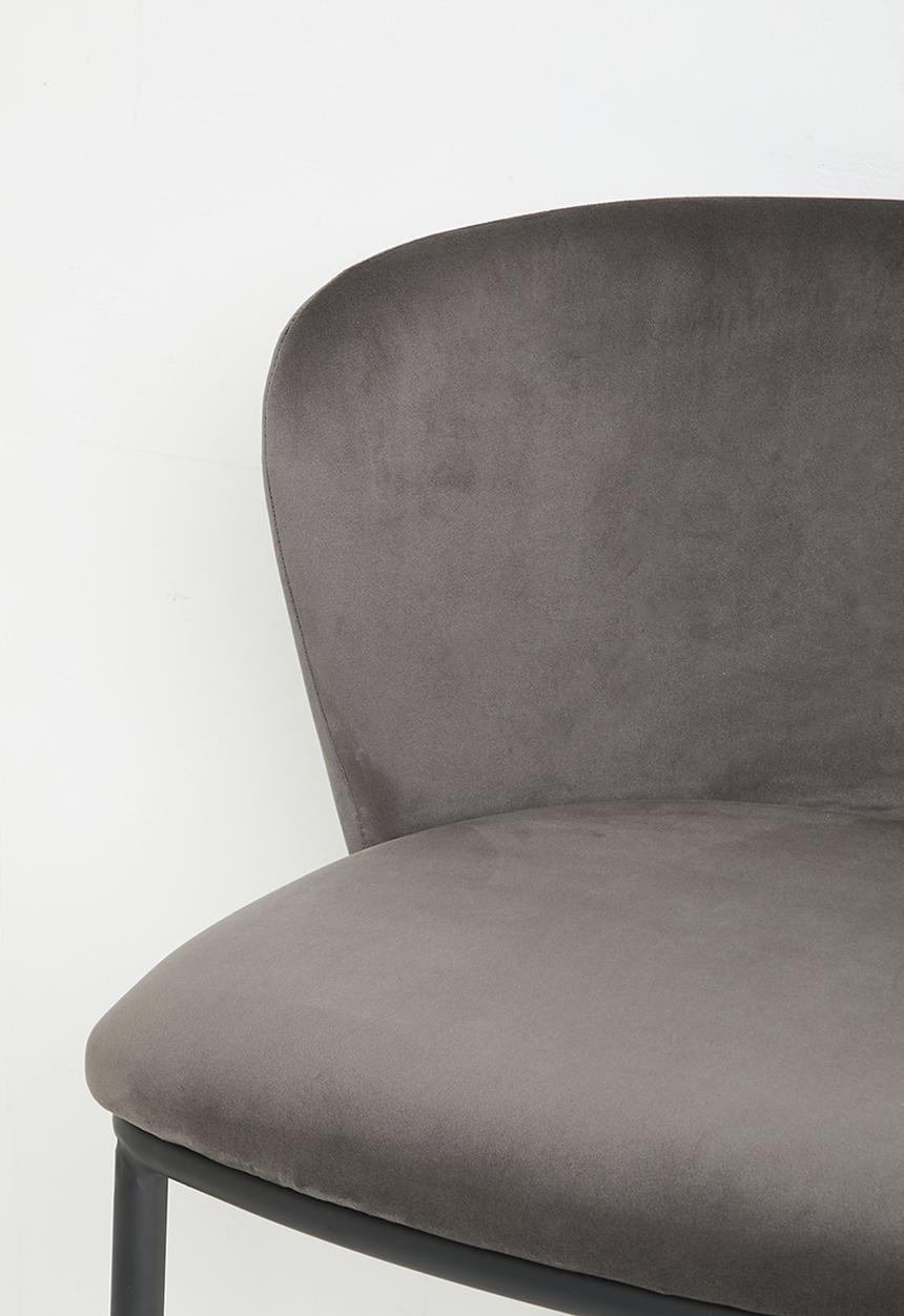 Sixth Floor - Mandy bar chair - grey velvet