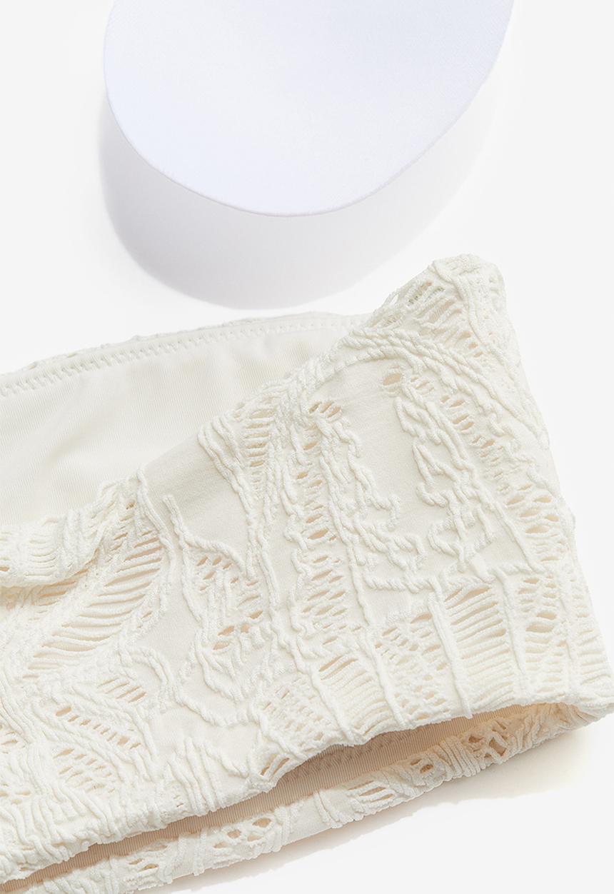 H&M - Padded bandeau bikini top - white