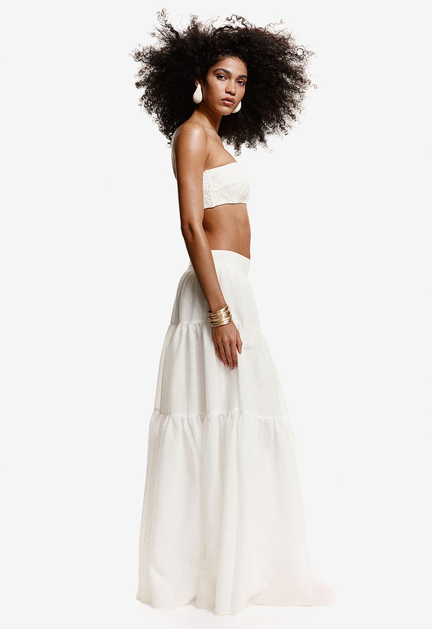 H&M - Padded bandeau bikini top - white