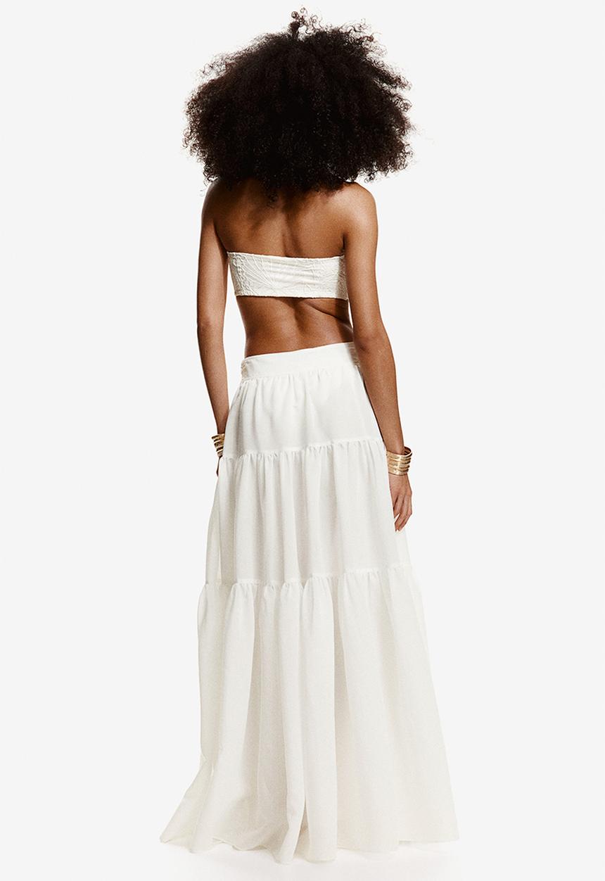 H&M - Padded bandeau bikini top - white