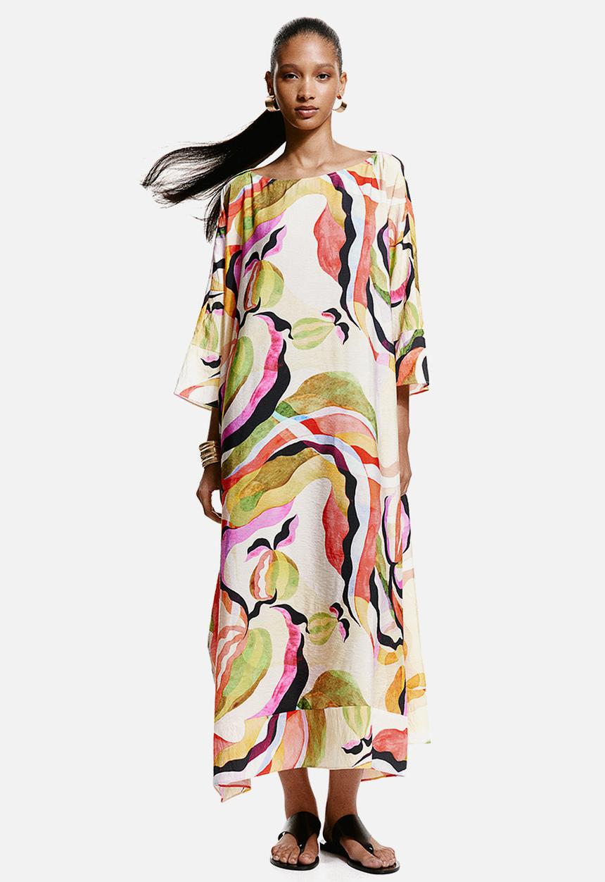 H&M - Kaftan dress - cream paterned
