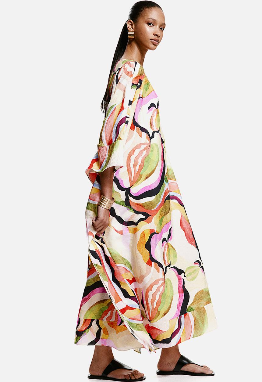 H&M - Kaftan dress - cream paterned