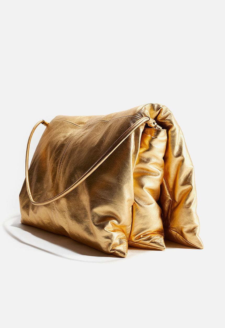 H&M - H&M Studio: Shimmering padded leather bag - gold