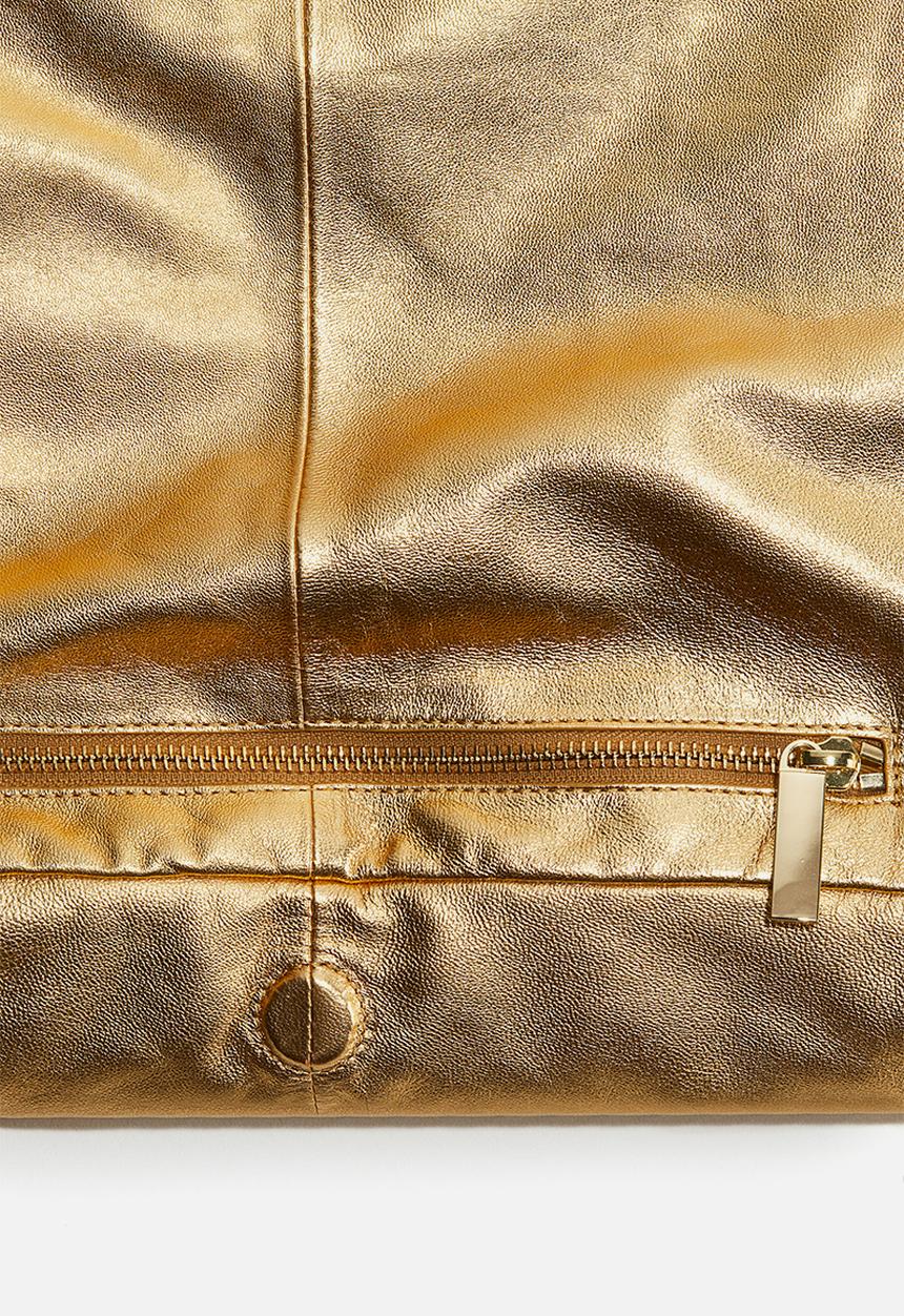 H&M Studio: Shimmering padded leather bag - gold - 1249596001