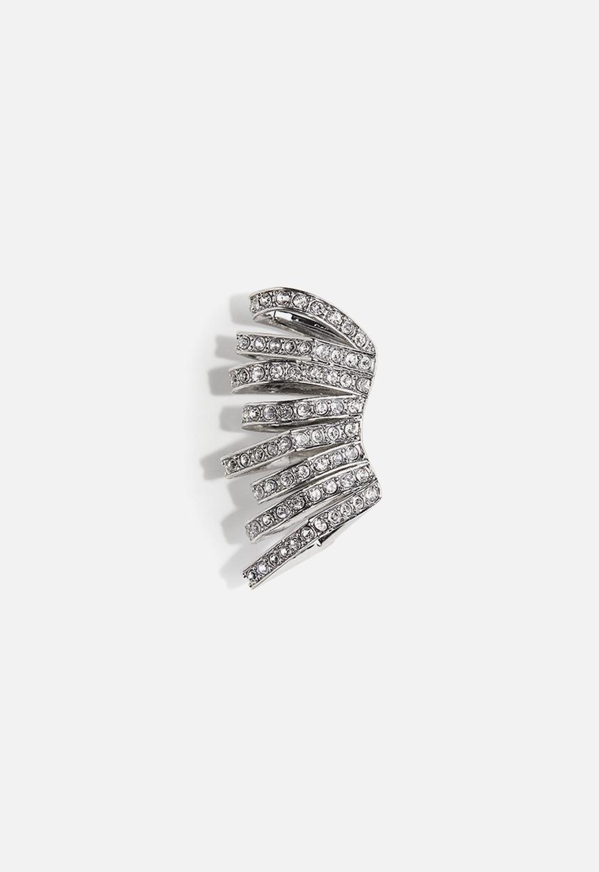 H&M - H&M Studio: Rhinestone-embellished ear cuff - silver