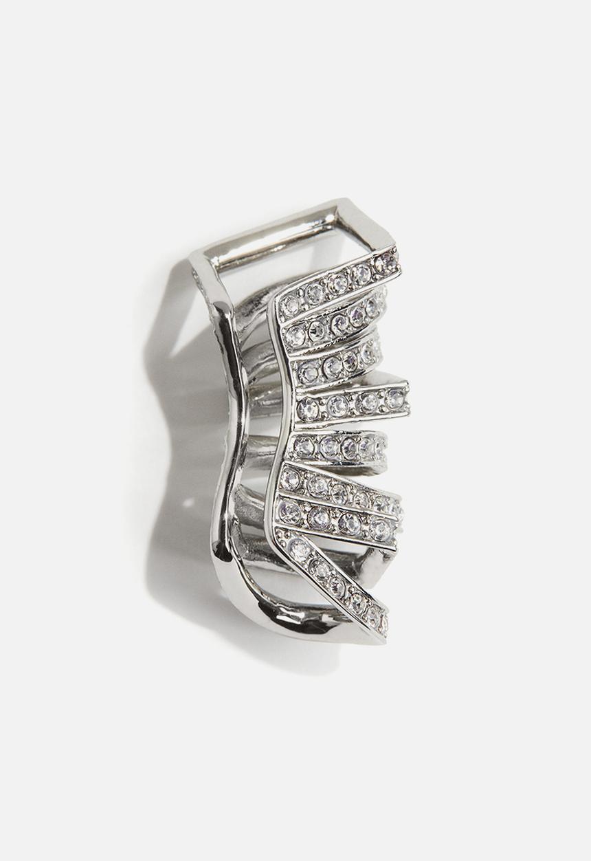 H&M - H&M Studio: Rhinestone-embellished ear cuff - silver