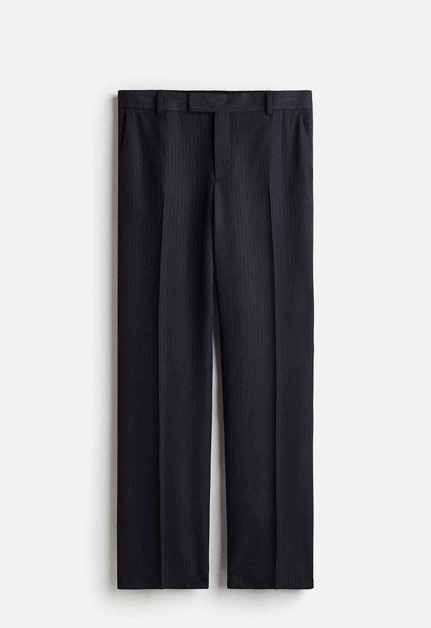 H&M - H&M Studio: Wool-blend tailored trousers - black