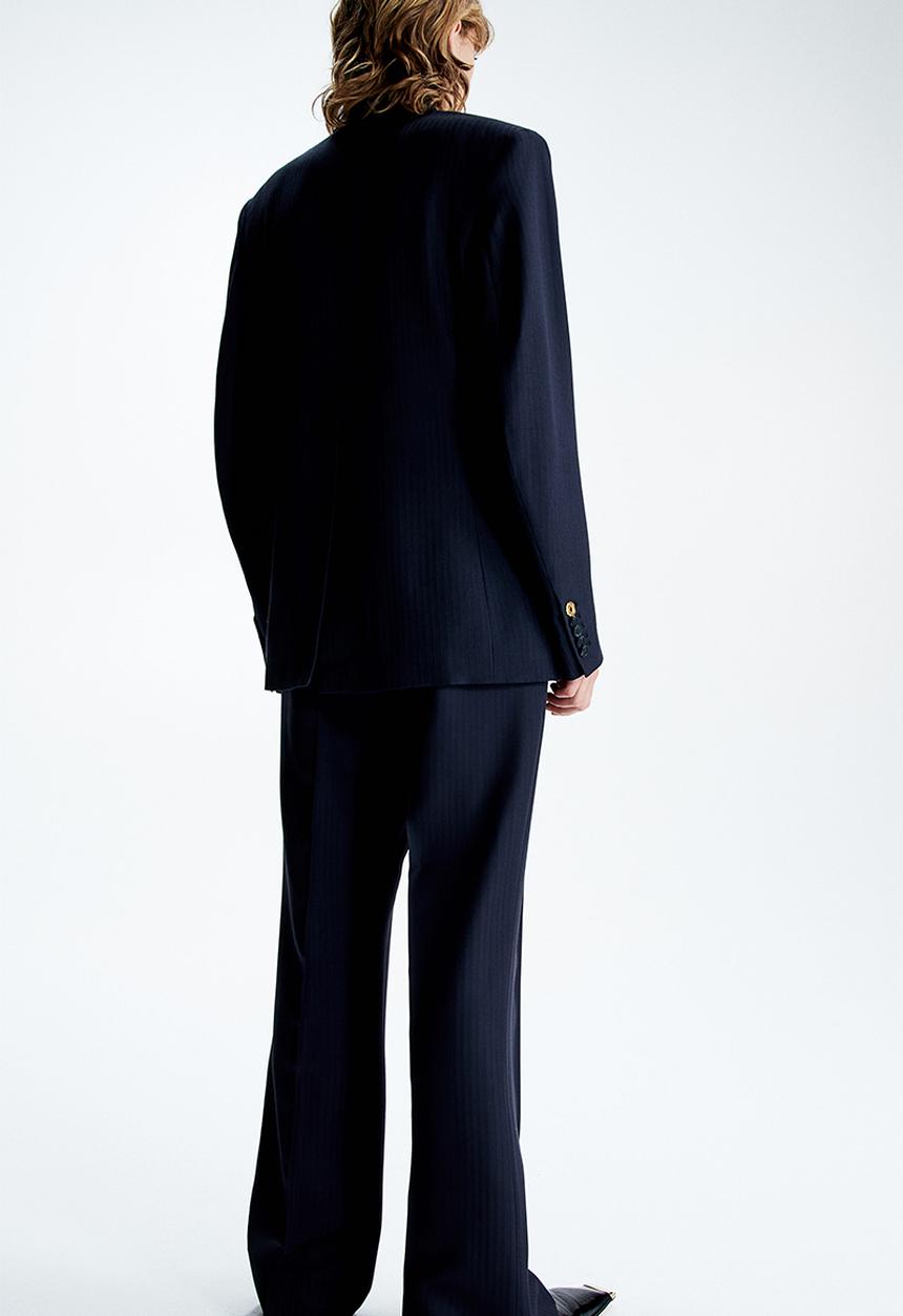 H&M - H&M Studio: Wool-blend tailored trousers - black