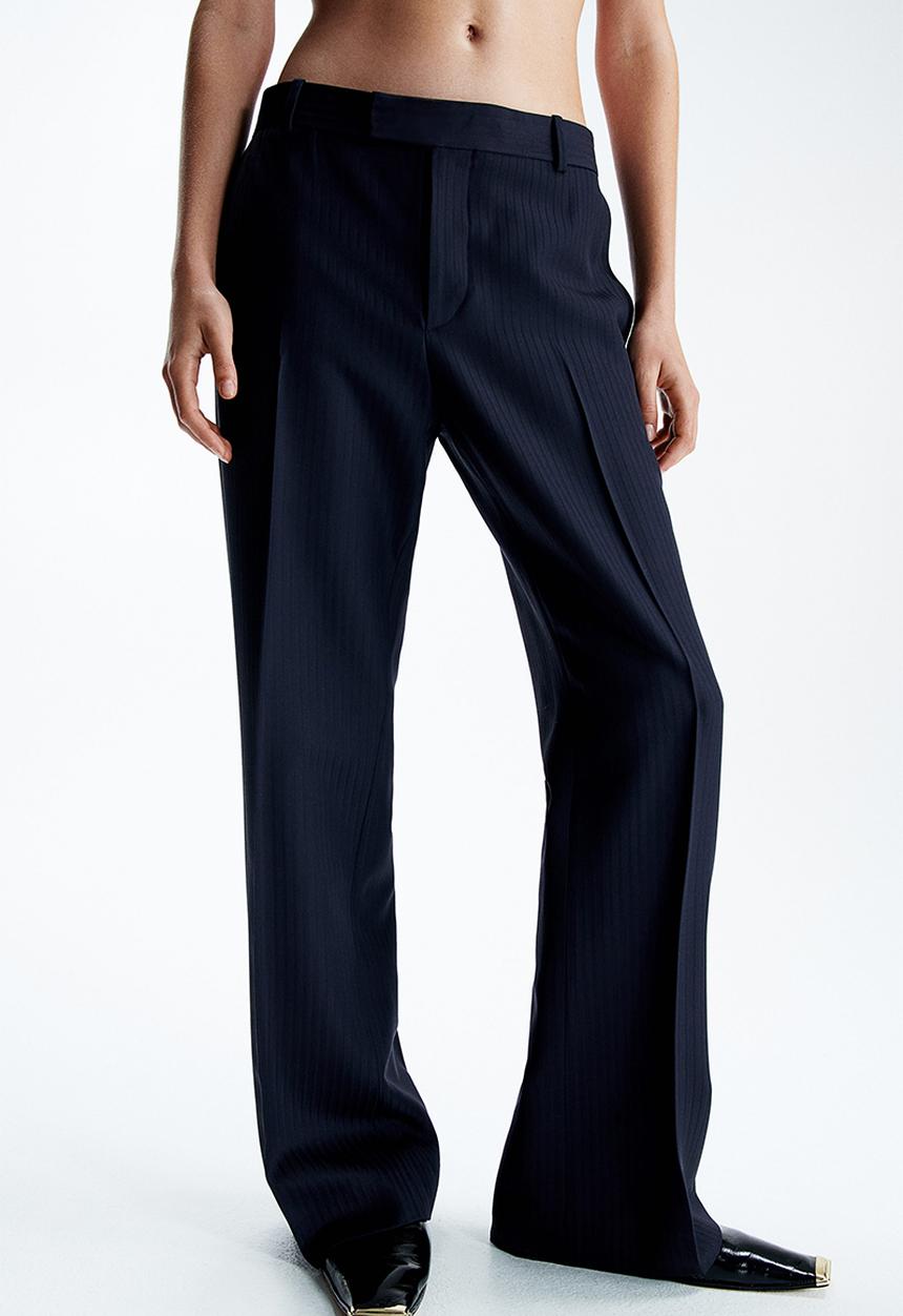 H&M - H&M Studio: Wool-blend tailored trousers - black