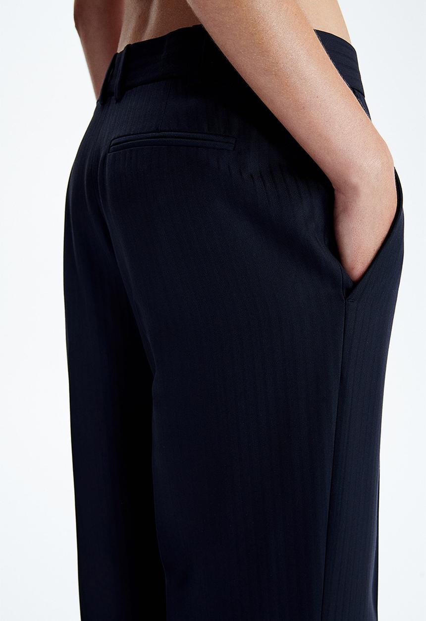 H&M - H&M Studio: Wool-blend tailored trousers - black