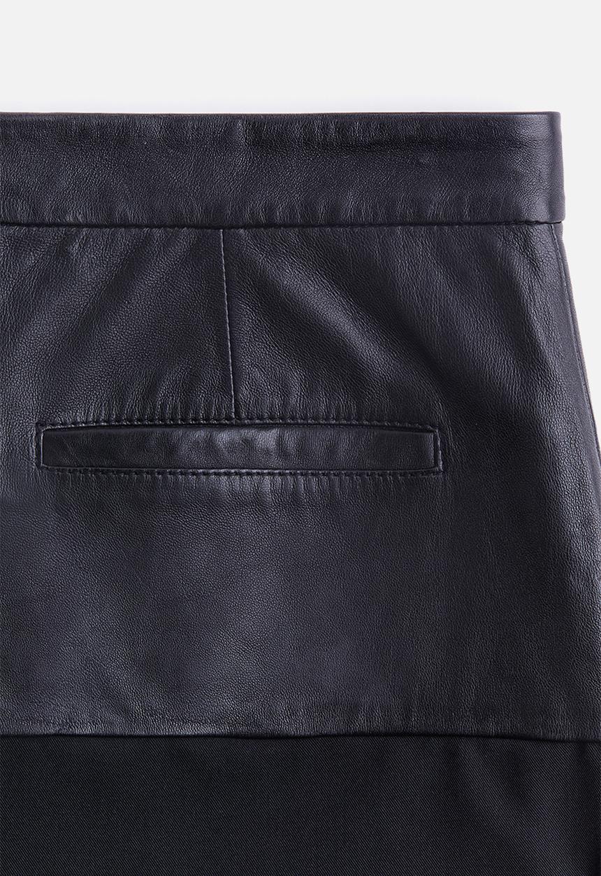 H&M - H&M Studio: Dual-fabric skirt - black