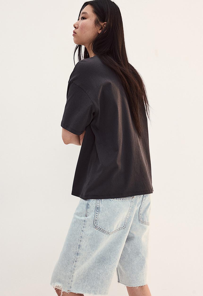H&M - Oversized printed T-shirt - grey,multi