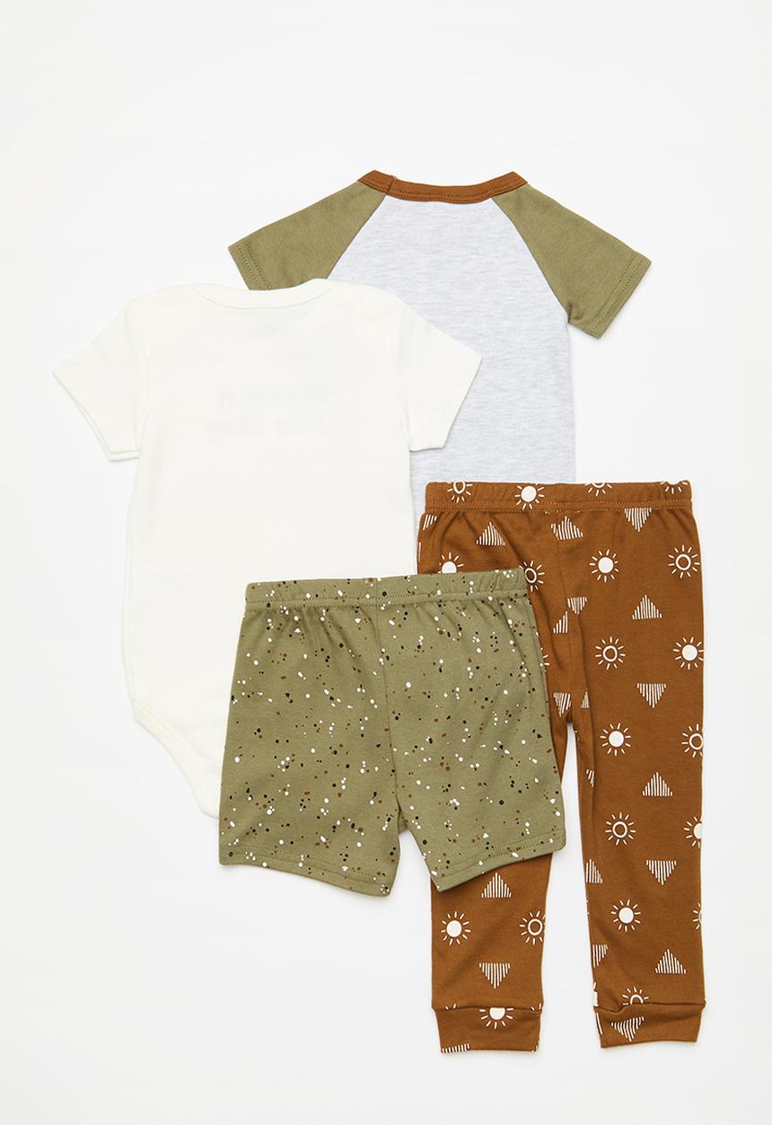 Pop Candy - 4 Piece bodyvest shorts & legging set - multi