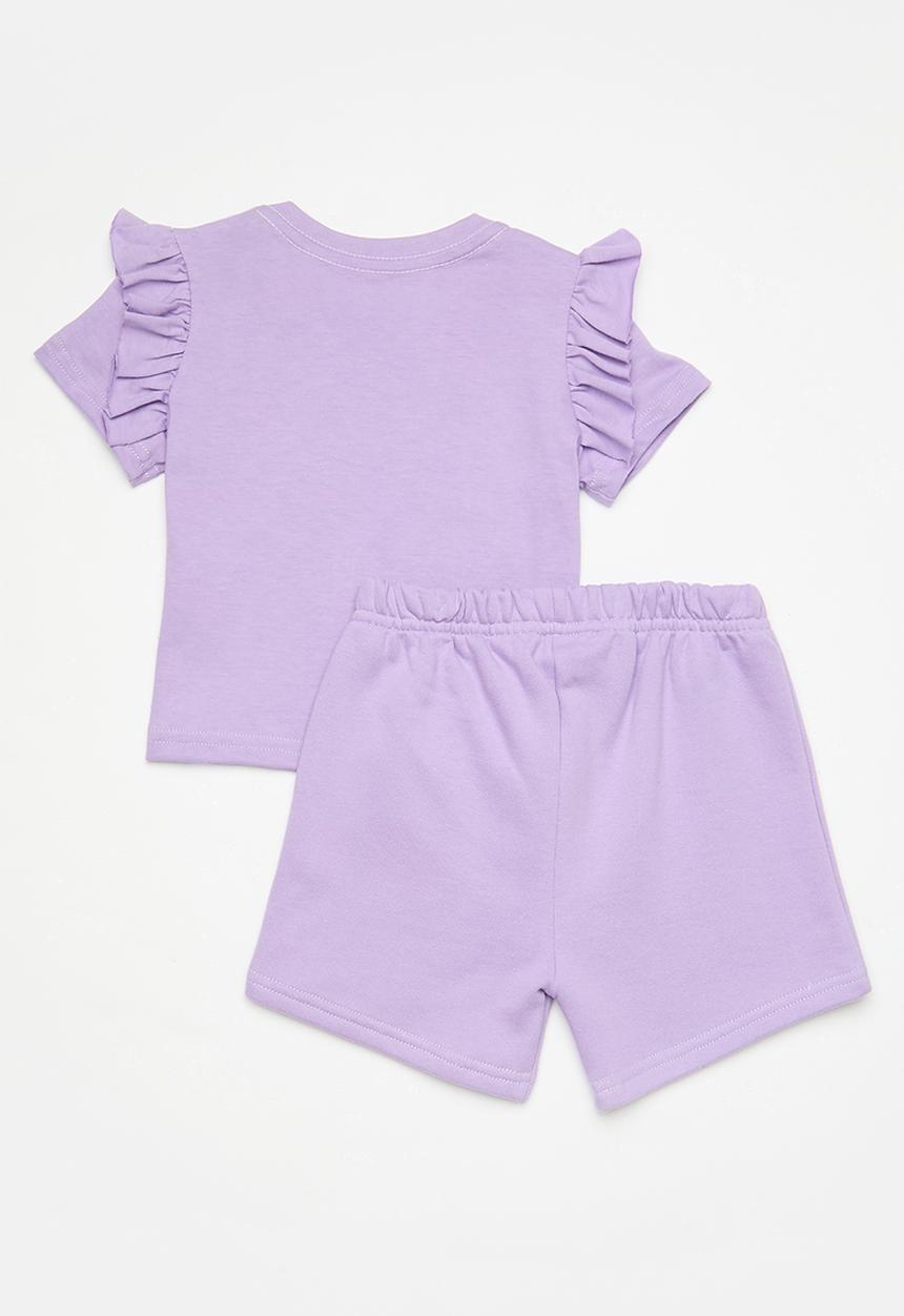Pop Candy - Tee & short set-lilac