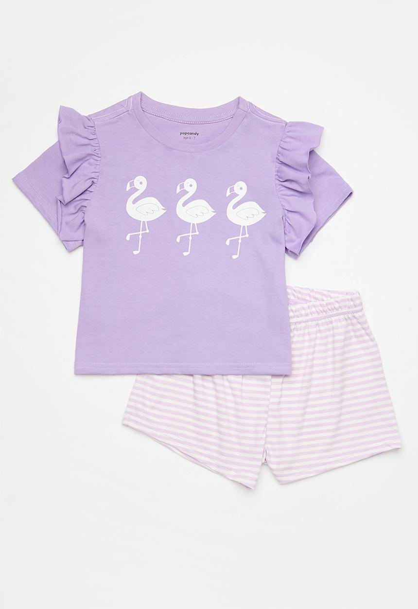 Pop Candy - Pj set-lilac stripe