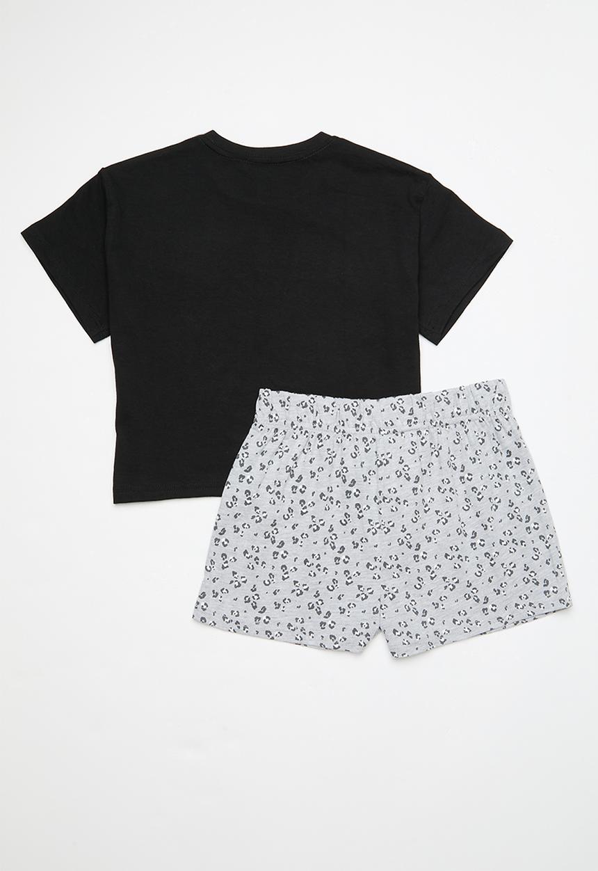 Pop Candy - Pj set - grey & black