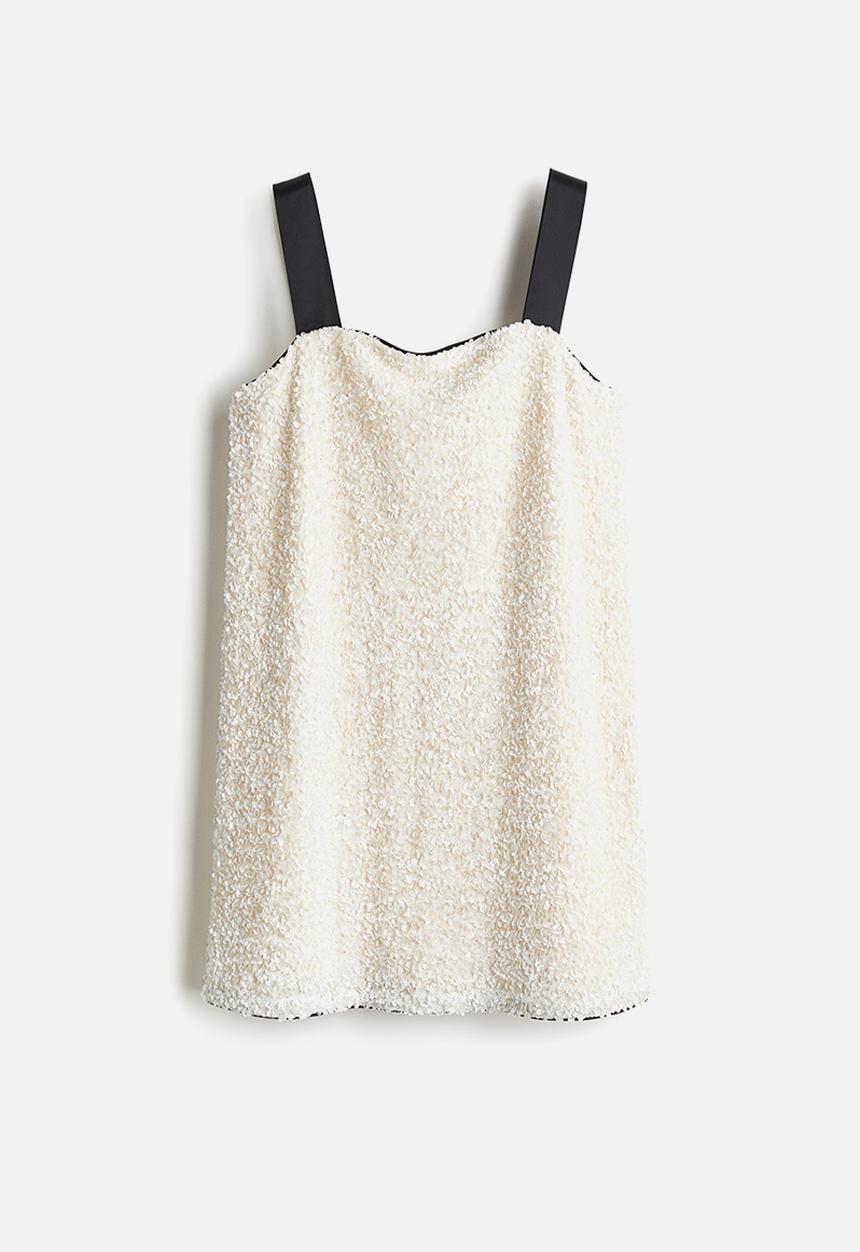 H&M - Sequined mini dress - cream