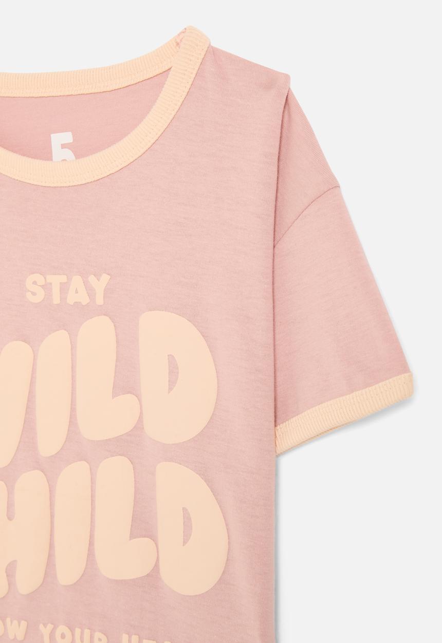 Cotton On - Poppy short sleeve print tee - zephyr/wild child