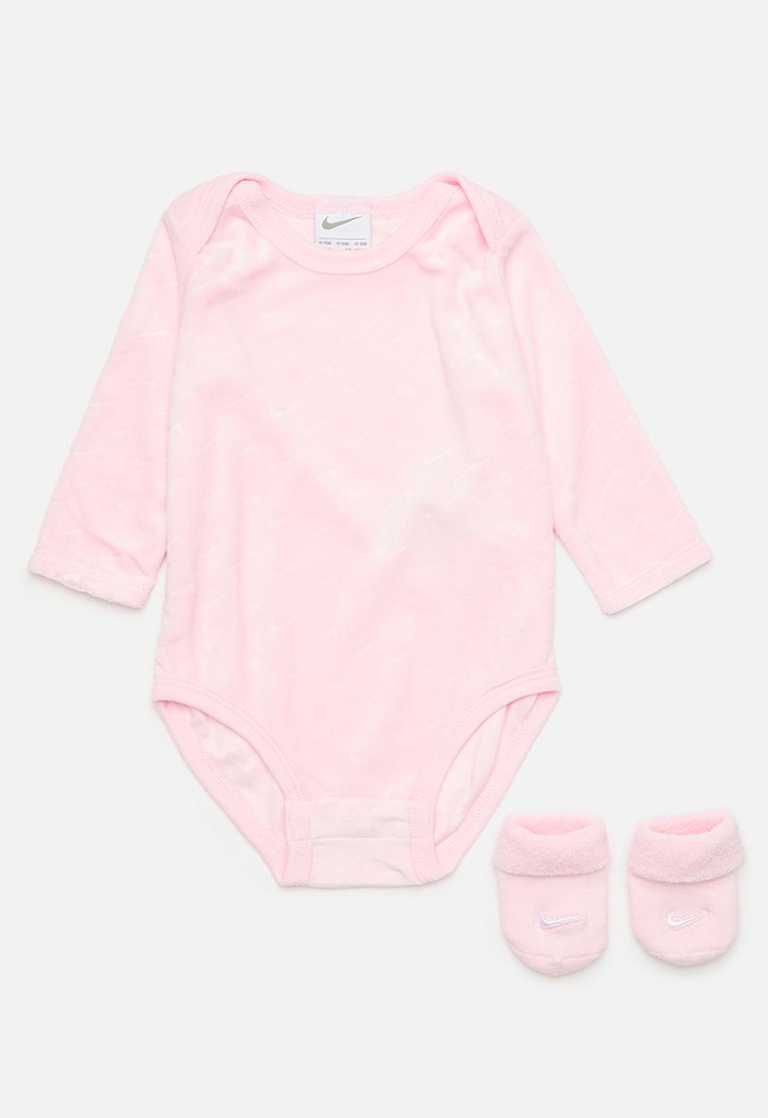 Nike - Nhn 2pc velour swoosh box set - pink foam