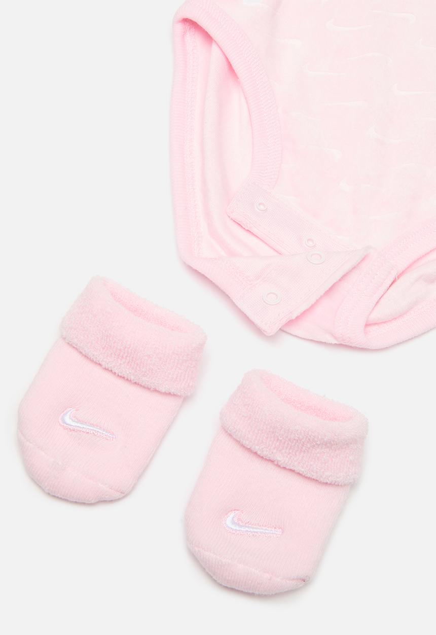 Nike - Nhn 2pc velour swoosh box set - pink foam