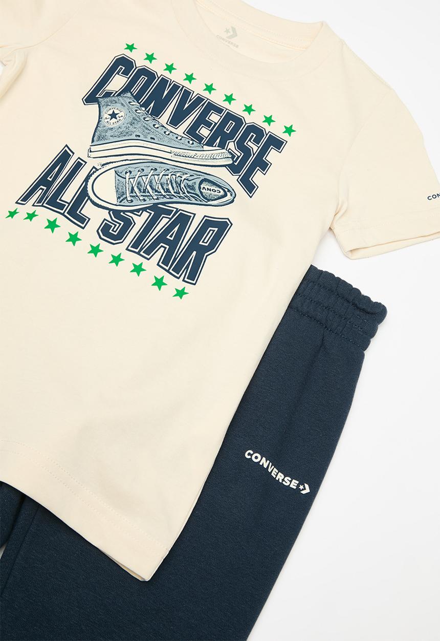 Converse - Cnvb all star ss tee+jog set - converse navy