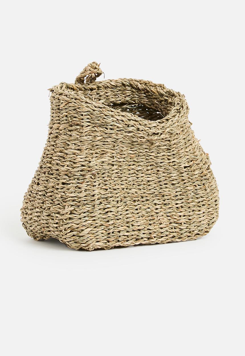 Sixth Floor - Seagrass Hanging veggie basket - Natural